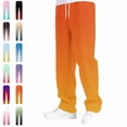 thumbnail image 1 of UJNDER Boys Girls Baggy Sweatpants Straight Leg Open Bottom Elastic Waist Athletic Joggers Style Kids Pants,03_Orange,12-13 Years, 1 of 5