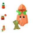 thumbnail image 1 of UJNDER Boys Halloween Set with Zip Hooded Romper and Long Socks Cute Cartoon Design for Toddler Warm Outfit Toddler Boy Outfits,Orange_001,18-24 Months, 1 of 9