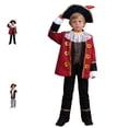thumbnail image 1 of UJNDER Boys Halloween Pirate Captain Outfit Set Cosplay Party Dress Up for Carnival Show Performance 6-12Y Baby Halloween Outfit,Red,9-10 Years, 1 of 9