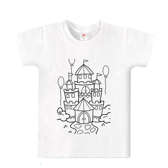UJNDER Boys T Shirts Wonderartist Coloring T Shirt For Boys With Washable Markers Color In And Wash Out T Shirt Boys' Tops, Tees & Shirts A,6-7 Years