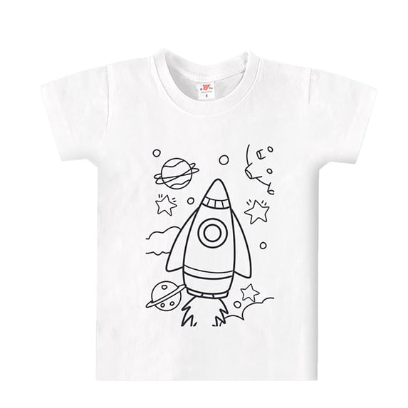 UJNDER Boys T Shirts Wonderartist Coloring T Shirt For Boys With Washable Markers Color In And Wash Out T Shirt Boys' Tops, Tees & Shirts D,6-7 Years