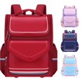 thumbnail image 1 of UJNDER British Style Casual Backpack for Primary Students Lightweight Daypack for Boys and Girls with Classic Design Boys School Backpack,01_Red,Large, 1 of 4