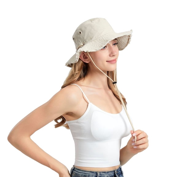 UJNDER Bucket Hat for Men and Women Unisex Summer Sun Hat Casual Outdoor Fashion Accessory for Daily Wear Soft Brim Lightweight Design Beige