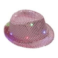 thumbnail image 1 of UJNDER Bucket Hats Sequin Glow Jazz Hat Performance Props Cowboy Hat for Festivals Parties and Events Pink, 1 of 8