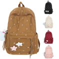 thumbnail image 1 of UJNDER Campus Friendly Pattern School Backpack with Bow Design Lightweight Comfortable Daypack for Students Daily Commute Backpack for School,02_Khaki,Mid, 1 of 5