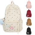 thumbnail image 1 of UJNDER Campus Friendly Pattern School Backpack with Bow Design Lightweight Comfortable Daypack for Students Daily Commute Backpack for School,02_White,Mid, 1 of 5