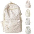 thumbnail image 1 of UJNDER Campus Style Lightweight Backpack with Floral Print Large Capacity Shoulder Daypack for Students Daily School Use School Backpack for Girls,01_Light Pink,Large, 1 of 5