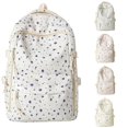 thumbnail image 1 of UJNDER Campus Style Lightweight Backpack with Floral Print Large Capacity Shoulder Daypack for Students Daily School Use School Backpack for Girls,01_Purple,Large, 1 of 5