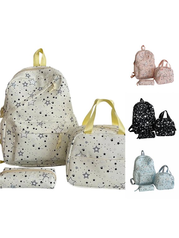 Candy Colored Lightweight Backpack for High Large Capacity Daypack with Sleek Strap Design and Ample Storage High School Backpacks,01_Beige,Large
