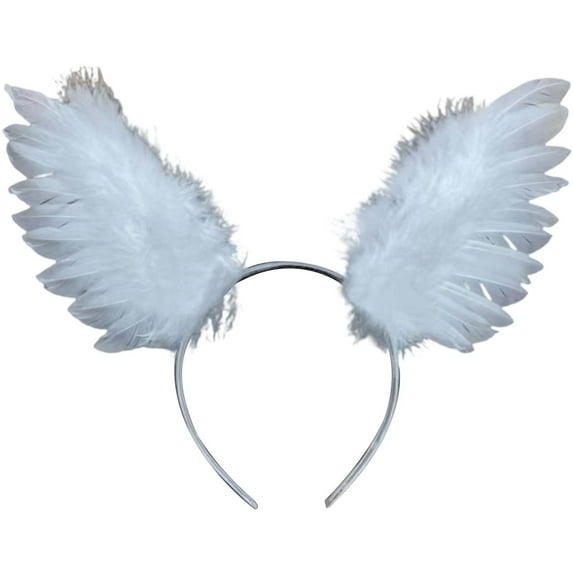 UJNDER Carnival Feather Headband for Parties Festivals and Stage Performances Accessory for Celebrations and Special Events 01-White