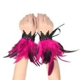 thumbnail image 1 of UJNDER Carnival Gothic Feather Wrist Halloween Party Lace Bracelet Boho Style Hand Accessory for Stylish Festivities RD2, 1 of 2