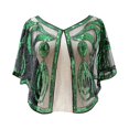 thumbnail image 1 of UJNDER Carnival Women's 1920s Flapper Shawl Sequin Beaded Wraps for Evening Dresses Parties Weddings formal Events Green, 1 of 2