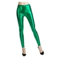 thumbnail image 1 of UJNDER Carnival Women's Stretchy Leather Leggings High Waisted Tights for Night Out Black High Waisted Tights Green L, 1 of 4