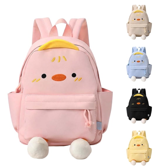UJNDER Cartoon Chick Backpack for Elementary and Middle School Students Cute Daily Carryall with Comfortable Straps for Commuting Kids School Backpack,01_Pink,Mid