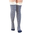 thumbnail image 1 of UJNDER Womens Over Knee Suspender Socks With Built In Silk Panty All In One Hosiery For Special Nights U, 1 of 3