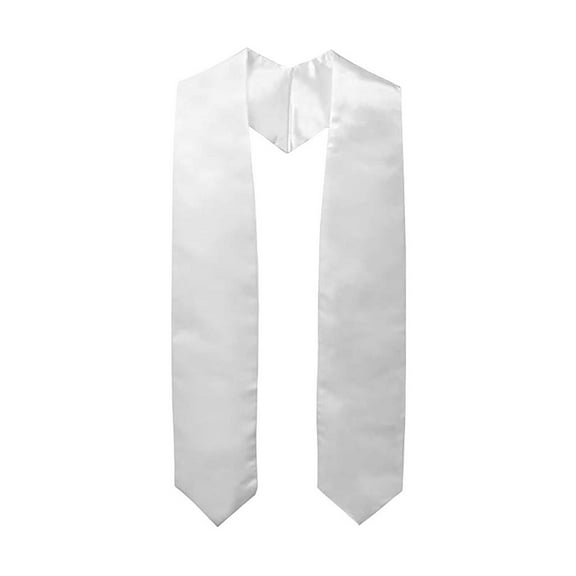 UJNDER Casual Solid Color Senior Year Ribbon Scarf Stylish Accessory for Every Occasion Graduation White