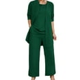 thumbnail image 1 of UJNDER Casual Women's Trousers Suit Comfortable and Stylish Long Pants Set for Daily Wear and Vacations Ideal for Spring and Summer Season Pant Suits for Women Green 2=M, 1 of 8