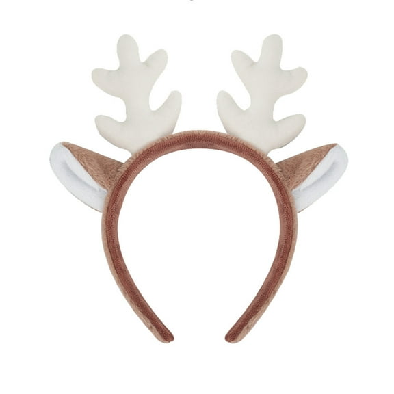 UJNDER Christmas Headband Reindeer Ear Hair Accessories for Children Dress Up Props for Festive Celebrations White
