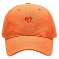 thumbnail image 1 of UJNDER Classic Washed Heart Hat for Men and Women Baseball Cap for Everyday Use Stylish Headwear for Outdoor Activities and Casual Outings Orange, 1 of 3