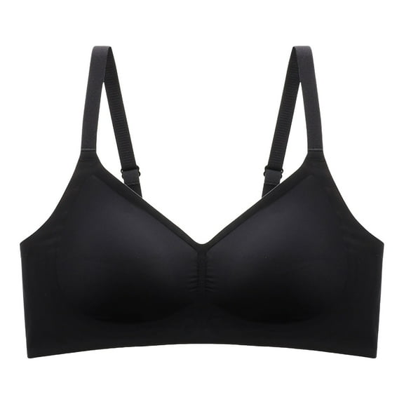 UJNDER Comfortable Seamless Full Coverage Bra Wireless Bras Soft Support Regular Plus Size Bras for Women Sports Bras for Women Black XXL