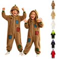 thumbnail image 1 of UJNDER Cute Romper Halloween Themed Hooded Romper for Boys Cozy Piece Outfit with Print Design for Toddlers and Kids,Khaki,5-6 Years, 1 of 6