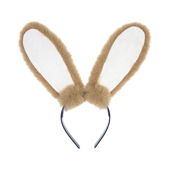 UJNDER Easter Bunny Ear Headband Accessory for Festive Celebrations and Comic Conventions Hair Accessories Khaki