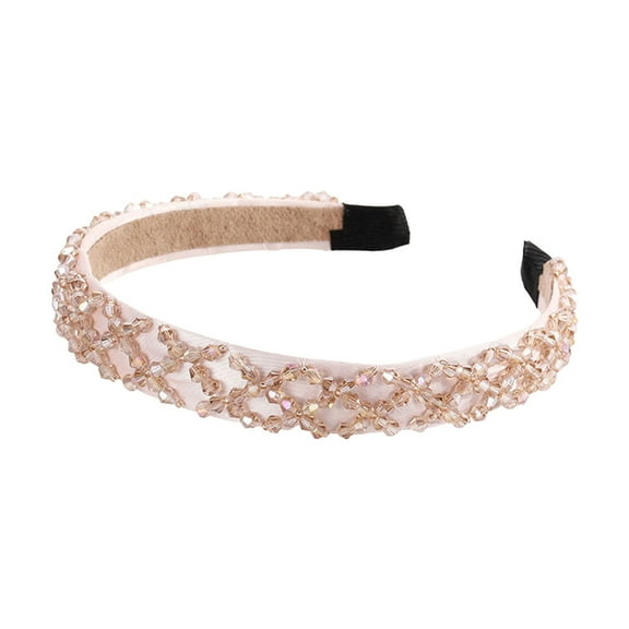 UJNDER Elegant Rhinestone Headband for Women Stylish Hair Accessories Design With Comfortable Stretchable Band Rose Gold