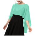 thumbnail image 1 of UJNDER Elegant Soft Chiffon Scarve Shawls Wraps for Women's Dresses Versatile Accessories for Any Occasion Mint Green, 1 of 4