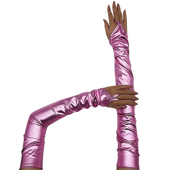 UJNDER Elegant Solid Color Satin Gloves for Women for Wedding and Carnival Parties RD3