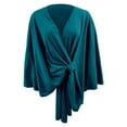 thumbnail image 1 of UJNDER Elegant Solid Color Shawl Cape for Women Soft and Comfortable Poncho Outerwear for Stylish Layering Dark Green, 1 of 3