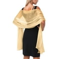thumbnail image 1 of UJNDER Elegant Women's Shawl Wrap Evening Party Bridal Silk Scarf Fashionable Stole for Dresses and Qipao Beige, 1 of 5