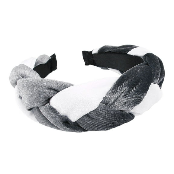 UJNDER Fashion Headband Textured Braided Wide Hair Accessory for Style and Decoration for All Seasons Black2