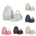 thumbnail image 1 of UJNDER Fashion Lightweight Bow Print Backpack 3 Piece Set for Daily Travel School and Casual Use Versatile Stylish Daypack,Blue,Mid, 1 of 9