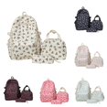 thumbnail image 1 of UJNDER Fashion Lightweight Bow Print Backpack 3 Piece Set for Daily Travel School and Casual Use Versatile Stylish Daypack,Coffee,Mid, 1 of 6