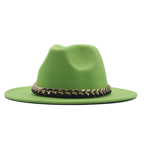 UJNDER Fashionable Fedora Sun Hats for Men and Women Stylish Wide Brim Dress Hat and Baseball Cap Army Green