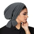 thumbnail image 1 of UJNDER Fashionable Women's Middle Hijab With Stretchy Design for Malay Indonesian Style Hair Accessories Dark Gray, 1 of 5