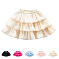 thumbnail image 1 of UJNDER Flowy Midi Skirt Layered Skirt for Girls Party Tutu Dress with Flowy Design for Daily and Party Wear Cute Skirts Beige,3-4 Years, 1 of 7