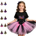 thumbnail image 1 of UJNDER Girl's Enchanting Halloween Witch Dress with Playful Tutu Skirt for Fancy Dress Party and Events Toddler Girl Outfits,Pink_006,1-2 Years, 1 of 4