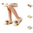 thumbnail image 1 of UJNDER Girls Clogs Girls Cute Cat Paw Non- Thick Sole Indoor Outdoor Summer Slide Slippers for Kids,Multicolour,9-9.5 Years, 1 of 8