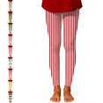 thumbnail image 1 of UJNDER Girls Fashion 3D Striped Carnival Print Slim Fit Athletic Casual Leggings Pants for Play and Daily Wear Girls Leggings,Red_001,9-10 Years, 1 of 4
