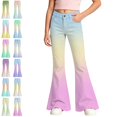thumbnail image 1 of UJNDER Girls Flared Leggings with Fade Casual Long for Kids Stretchy Comfortable Bottom Wear Pants Girls Pants,Light Pink,7-8 Years, 1 of 4