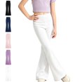 thumbnail image 1 of UJNDER Girls High Waist Yoga Elastic Dance Leggings Sport Casual Tights for Back to School Pants Girls Pants,White,13-14 Years, 1 of 4