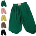 thumbnail image 1 of UJNDER Girls Ice Silk Elastic High Waisted Casual Flowy Stretchy Trousers Girls Pants,Dark Green,12-18 Months, 1 of 3