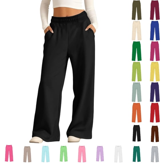 Sofe Color UJNDER Girls Pants Solid Color High Waisted Soft Stretch Casual ...