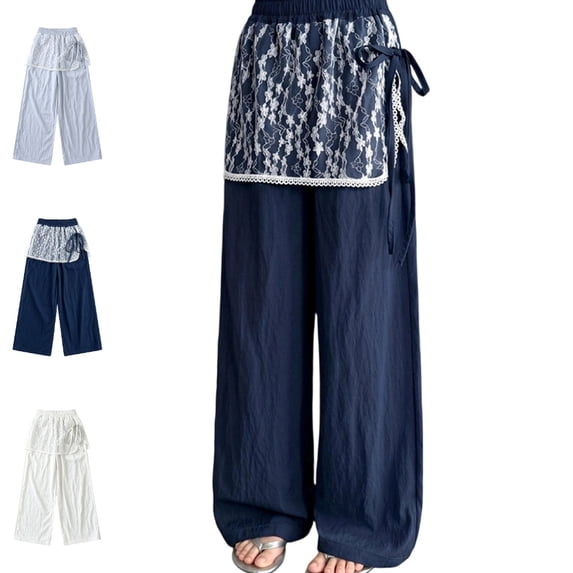 UJNDER Girls Style Soft Comfortable Lightweight Elastic Waist Solid Color Daily Wear Trousers for Toddler Kids Pants Girls Pants,Navy,12-13 Years