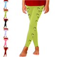 thumbnail image 1 of UJNDER Girls Stylish Printed High Waisted Athletic Casual Leggings Stretchy Pants for Play and Everyday Fashion Girls Leggings,Green,5-6 Years, 1 of 5