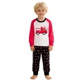 thumbnail image 1 of UJNDER Girls Valentine Cartoon Print Round Neck Long Sleeve Top and Pants Casual Winter Loungewear Pajama Set for Kids 2-10Y Valentine Pajamas,Black,6-7 Years, 1 of 4