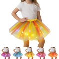 thumbnail image 1 of UJNDER Glitter Skirt Girls Glitter Skirt with Lights Layered Tutu for Party Dress Up Skirts for Girls Yellow,One Size, 1 of 4