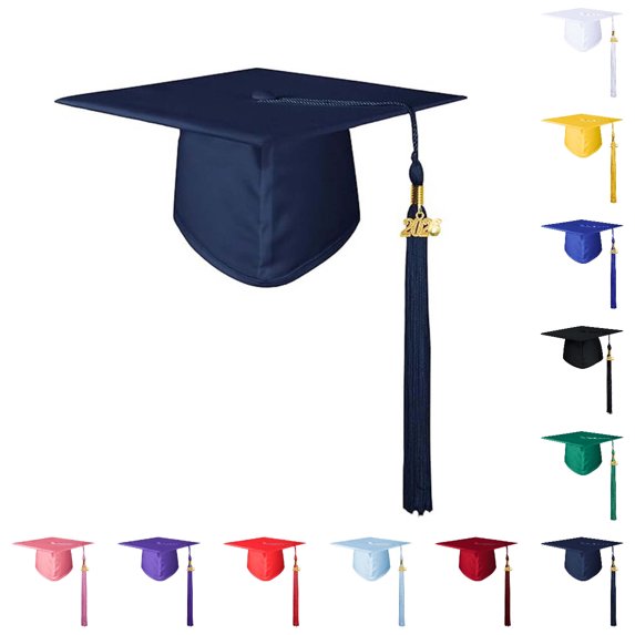 UJNDER Graduation Hat School Unisex Student Graduation Cap with Tassel for Adult Hats for Women Navy,One Size