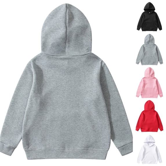 UJNDER Graphic Hoodies Boys Girls and Toddlers Pullover Hoodie Sweatshirts Casual Top Comfort Tops,Grey,6-8 Years